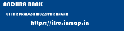 ANDHRA BANK  UTTAR PRADESH MUZZFFAR NAGAR    ifsc code